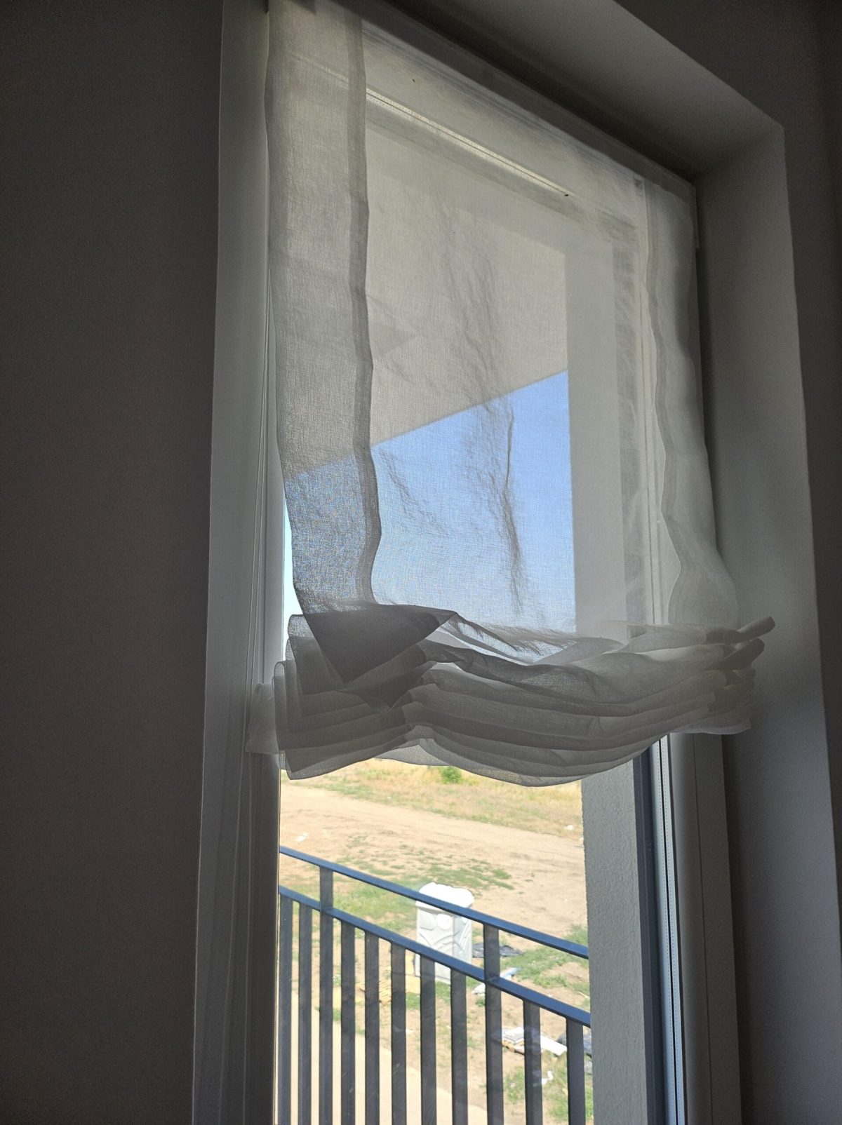 Modern curtains in a bedroom