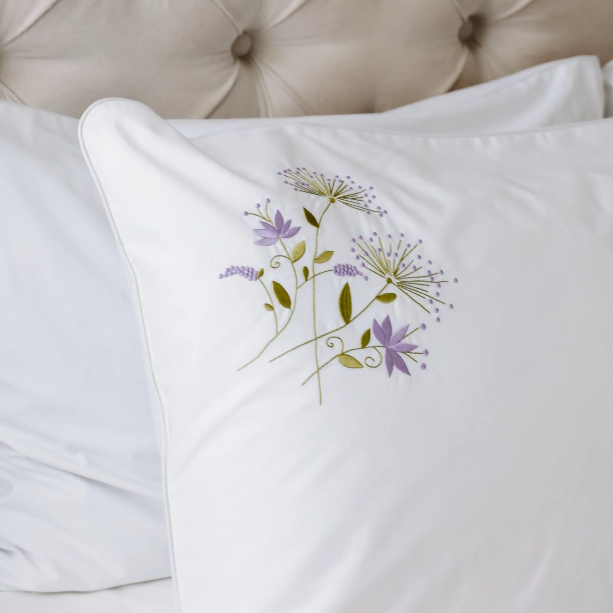 Set of 2 pillowcases – Dandelion embroidery